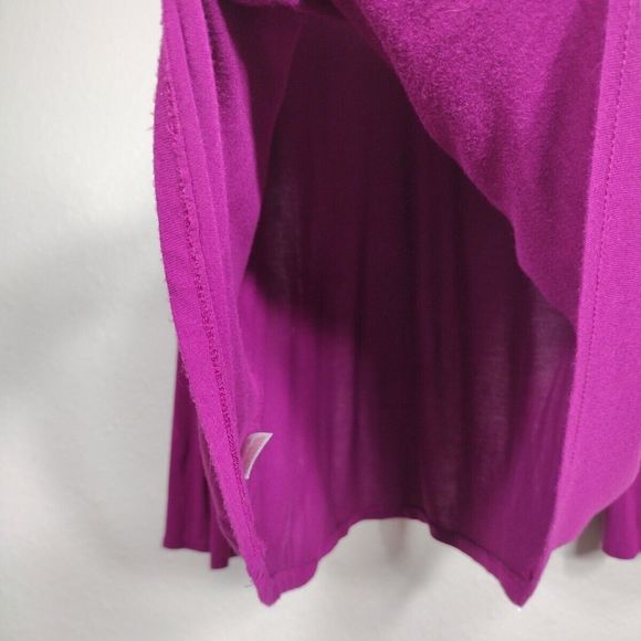 Casual Magenta Top Blouse Womens Embroidered V-Neck Long Sleeve Size 12-14 - Picture 5 of 11